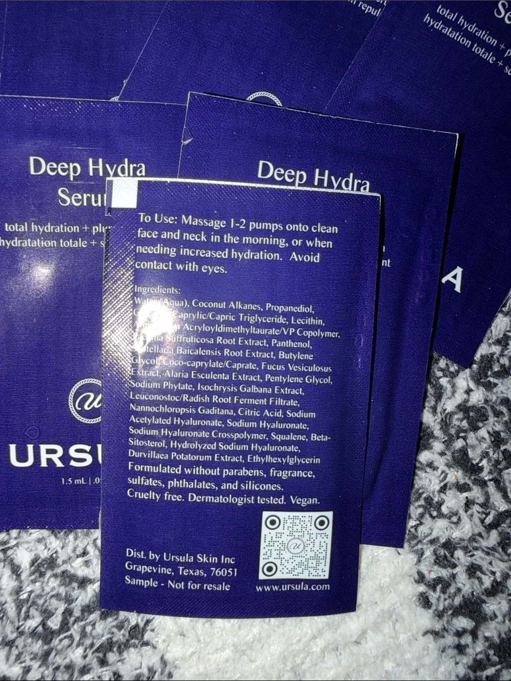 Ursula Deep Hydra Serum On The Go Travel Packs